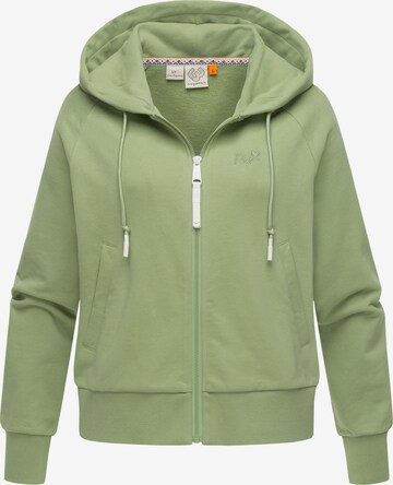 Ragwear - Sudadera con cremallera 'Taila' en verde: frente