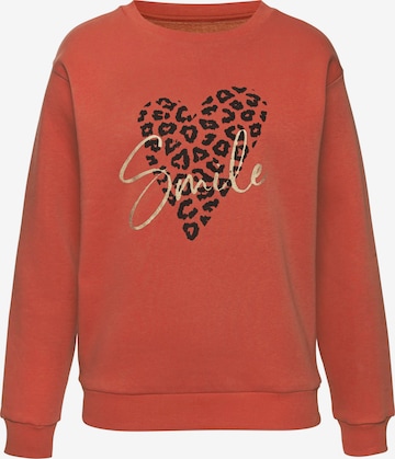 Sweat-shirt LASCANA en rouge : devant