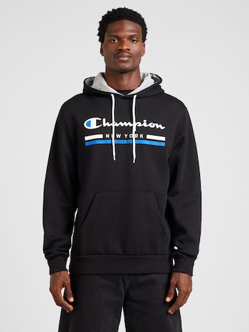 Bluză de molton de la Champion Authentic Athletic Apparel pe negru: față
