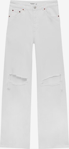 Jean Pull&Bear en blanc : devant