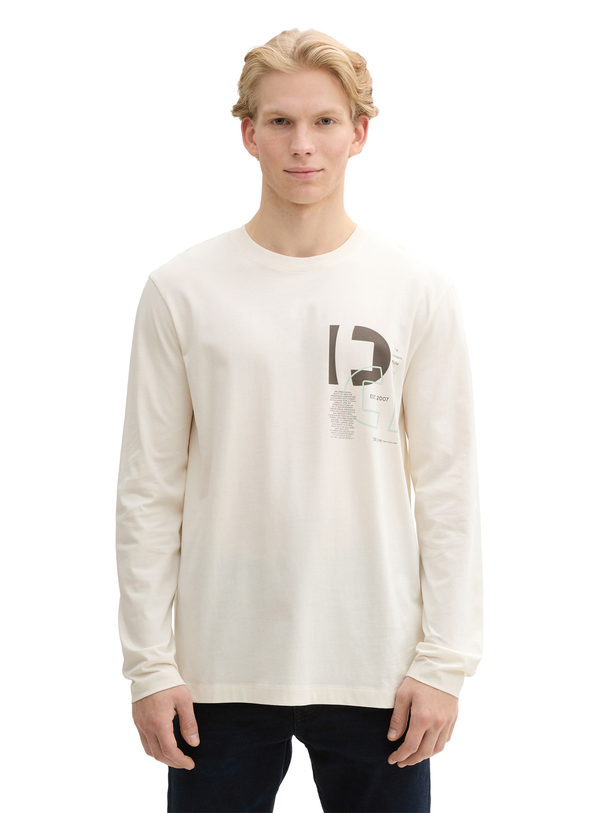 TOM TAILOR DENIM Shirt in White: front