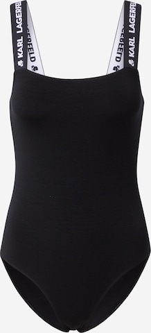 Karl Lagerfeld Bodysuit in Black: front