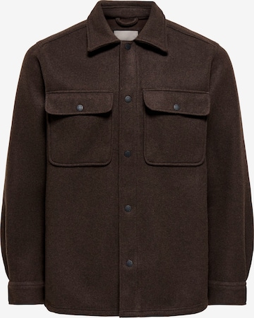Regular fit Camicia 'ONSAsh' di Only & Sons in marrone: frontale