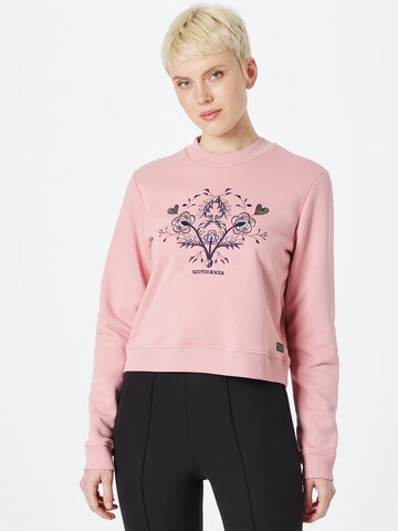 SCOTCH & SODA Sweatshirt in Pink: front