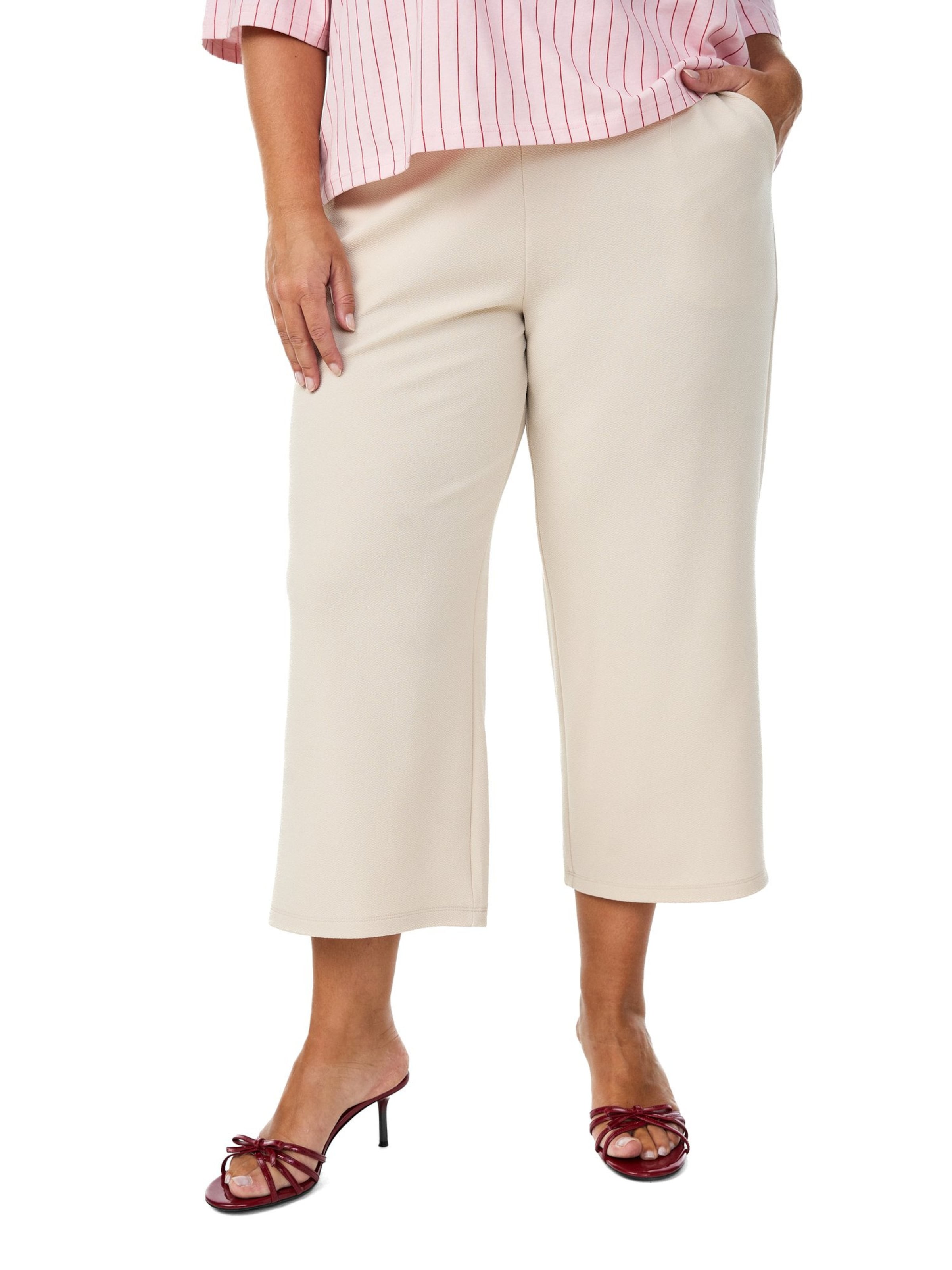 Wide Leg Pantalon 'Caadelyn' Zizzi en gris : devant