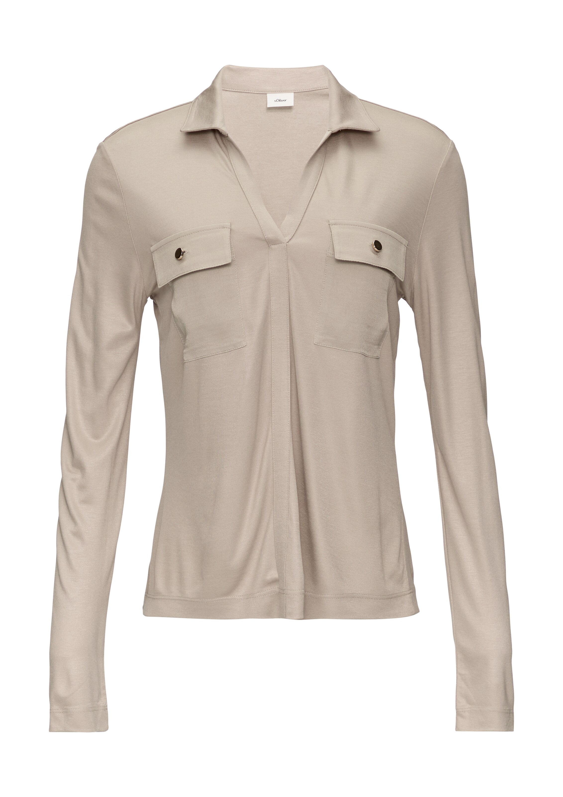 T-shirt s.Oliver BLACK LABEL en beige : devant