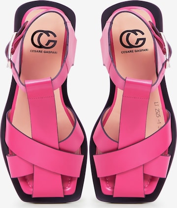 CESARE GASPARI Strap Sandals in Pink