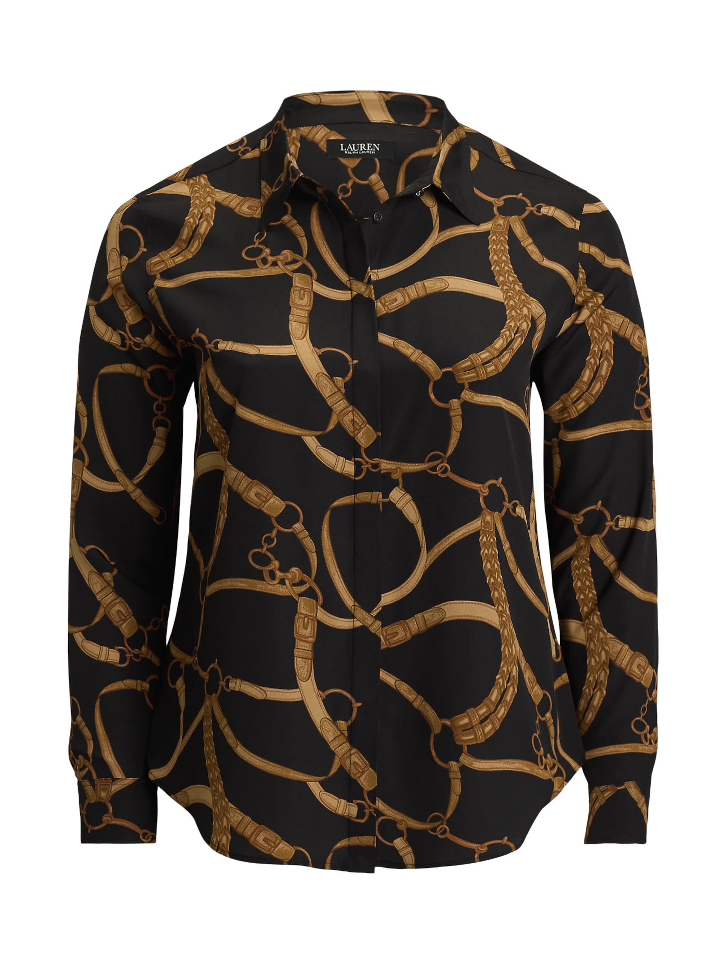 Lauren Ralph Lauren Plus Pluus 'KRISTY', värv must: eest vaates