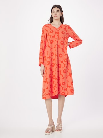 Marimekko Dress 'Emmakaisa Unikko' in Red: front