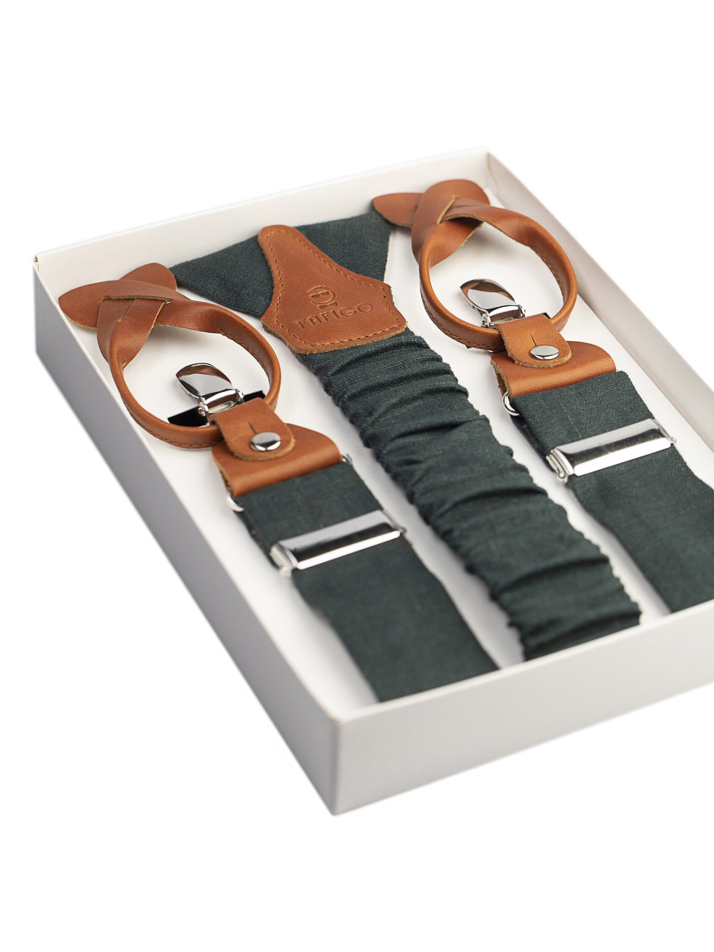 FAFIGO Suspenders 'Zio Elio' in Green