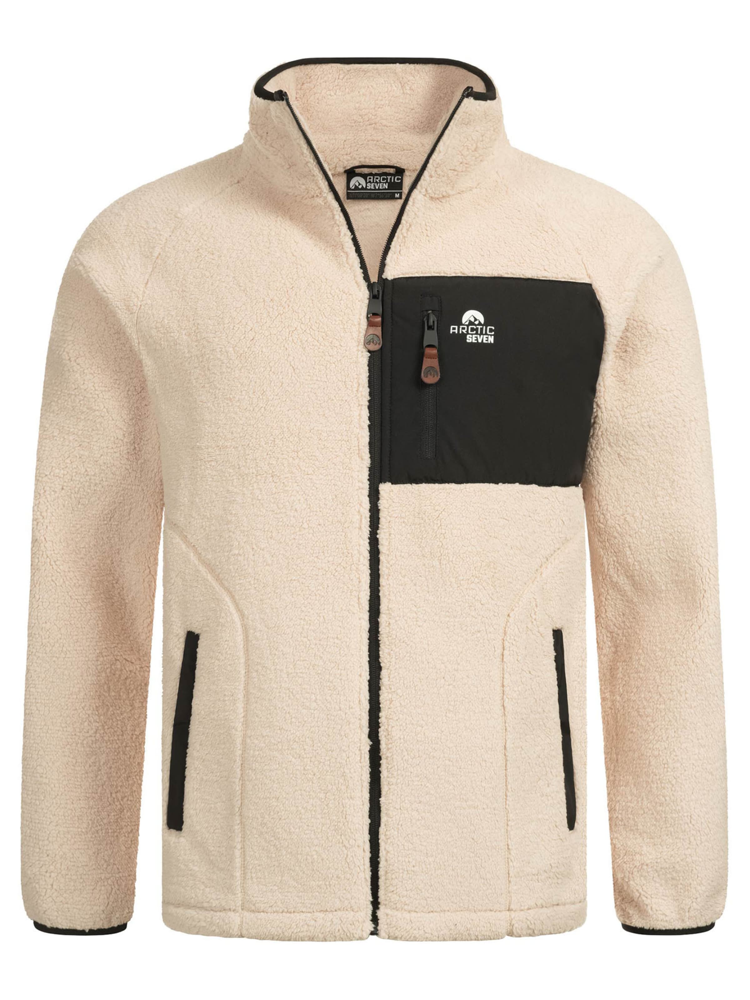 Arctic Seven Funktionsfleecejacke  'AS415' in Beige: Vorderseite