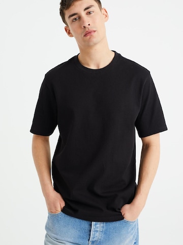 WE Fashion - Camiseta en negro: frente