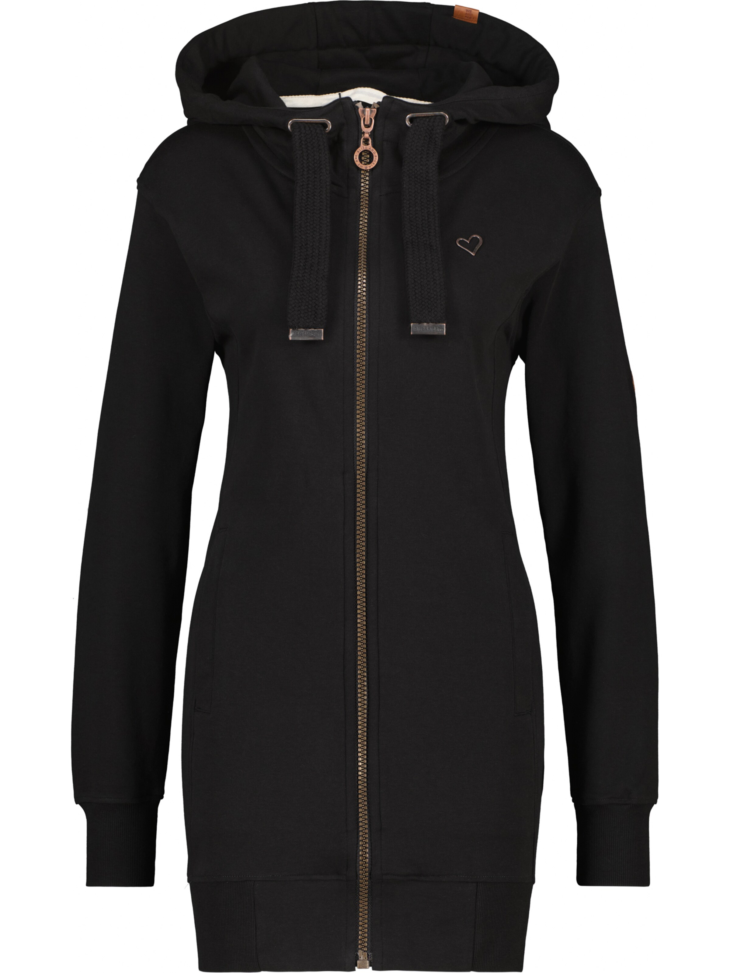 alife & kickin Ζακέτα φούτερ 'JasinaAK' σε μαύρο: μπροστά