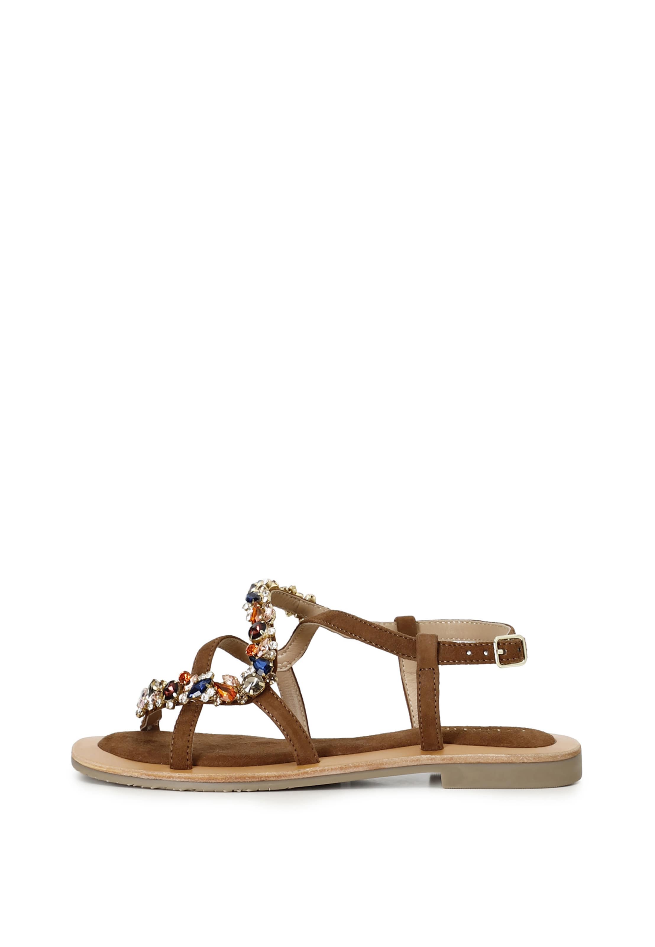 Sandalo con cinturino CAFè NOIR di colore marrone, Visualizzazione prodotti