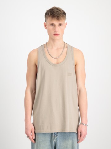 ALPHA INDUSTRIES Футболка в Бежевый: спереди