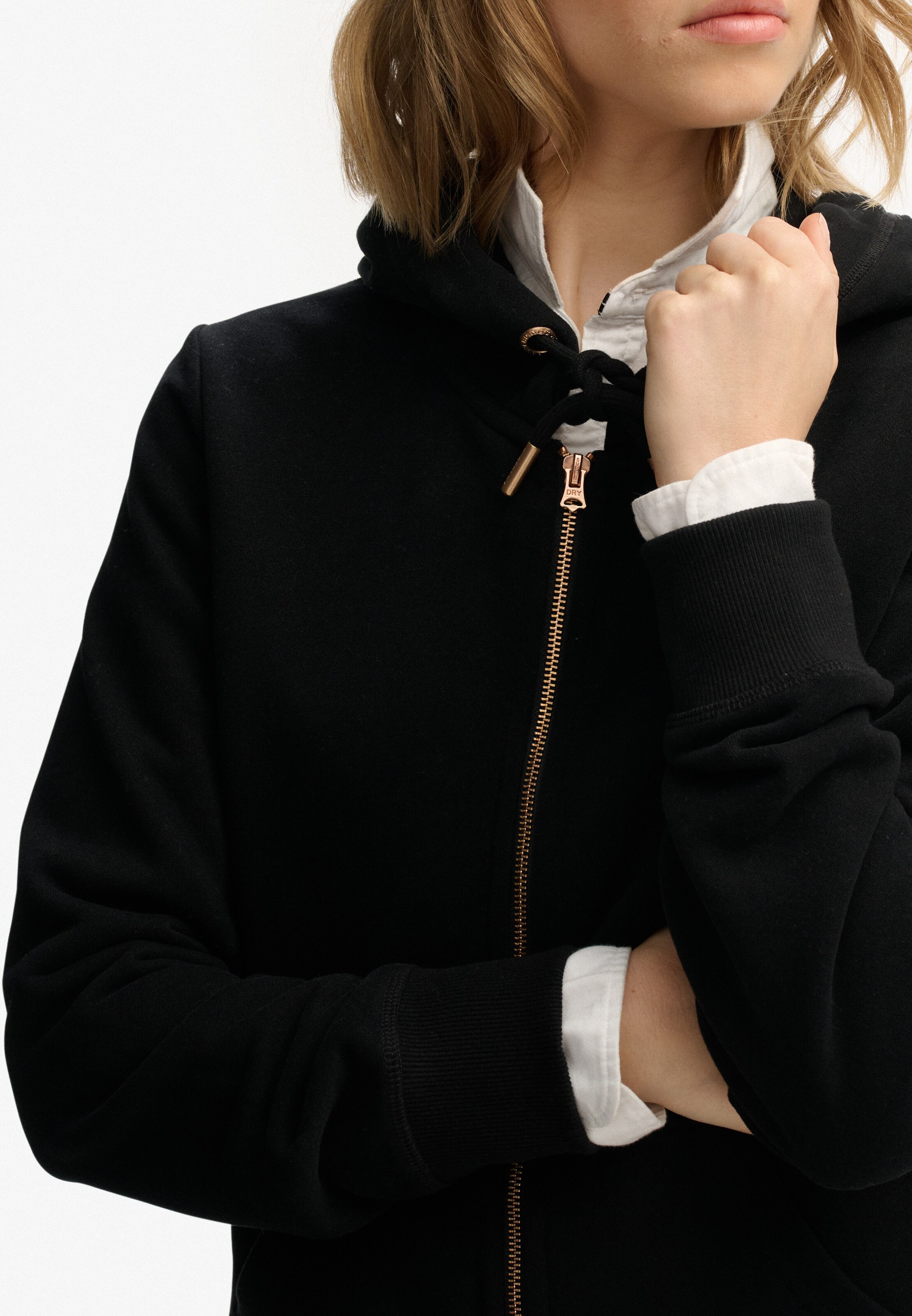 Superdry & Co Zip-Up Hoodie 'Essential' in Black