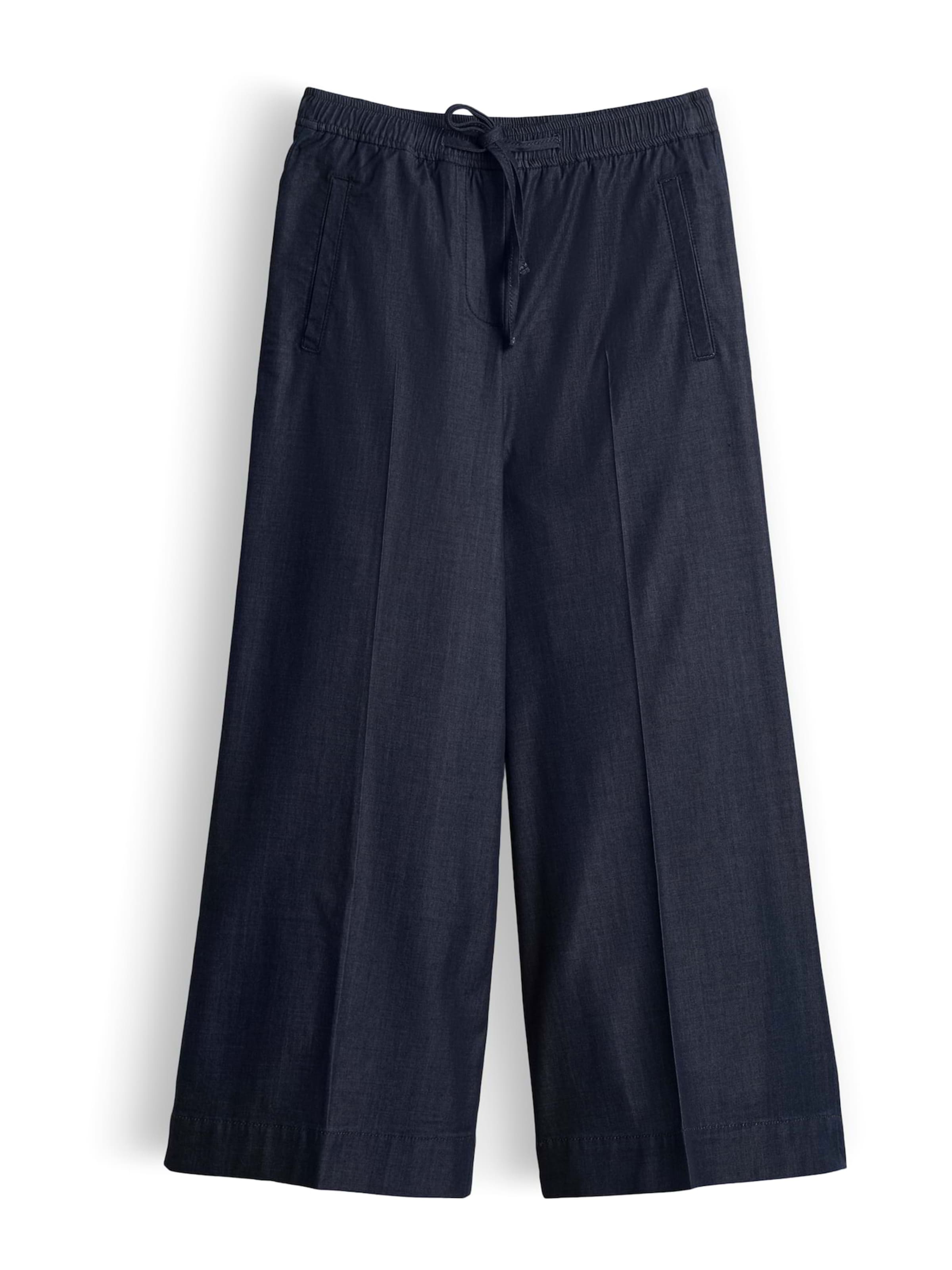 Wide leg Pantaloni cu dungă 'Misha Move' de la OPUS pe albastru: față