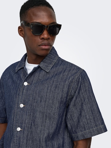 Regular fit Camicia 'ONSWayne' di Only & Sons in blu