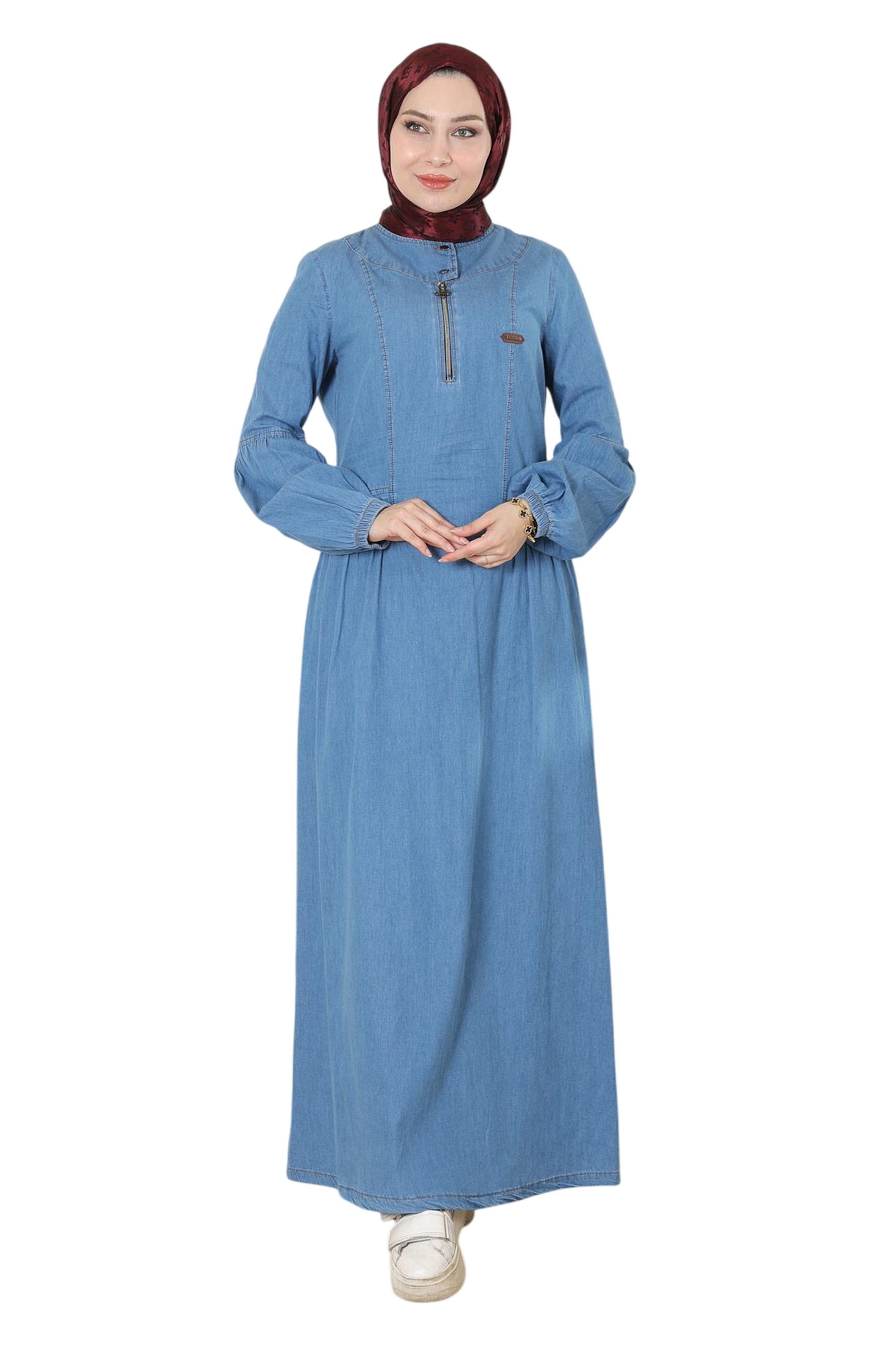 MODAMIHRAM Jurk in Blauw: voorkant