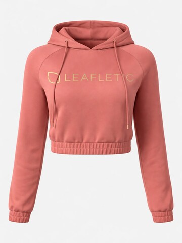 LEAFLETIC Sweatshirt 'Leafletic Women's Cropped Hoodie' in Pink: front