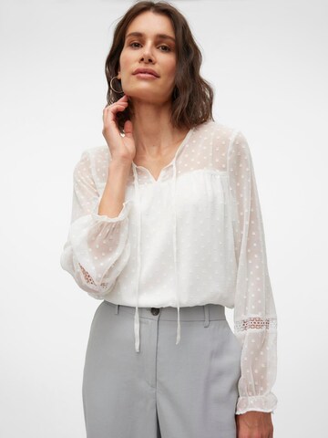 VERO MODA Bluse 'VMLEAH' in Weiß