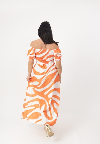 Elara Dress in Orange