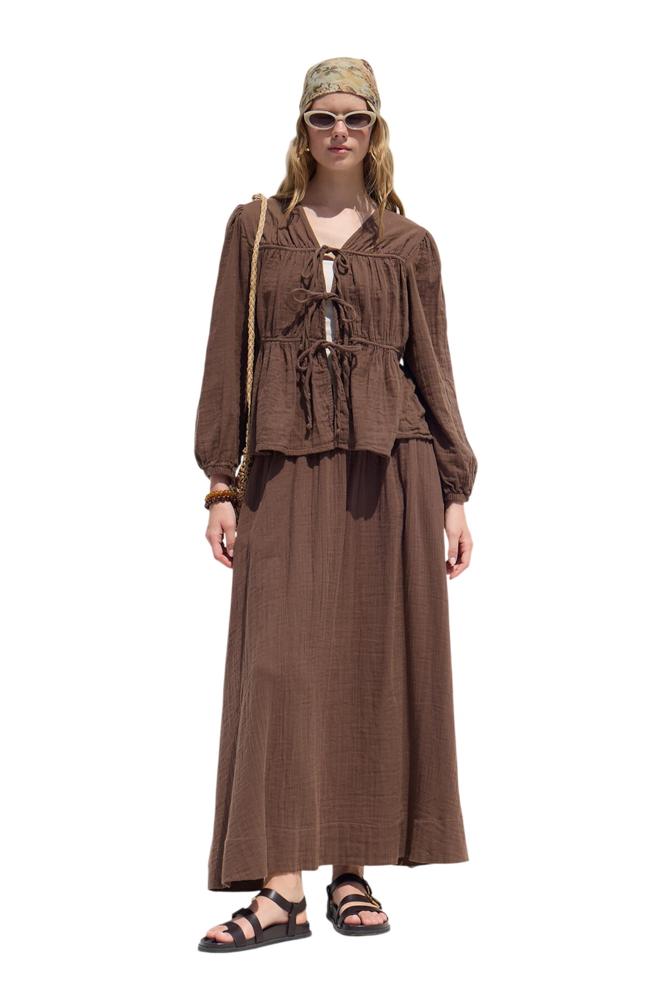 MANUKA Blouse in Bruin