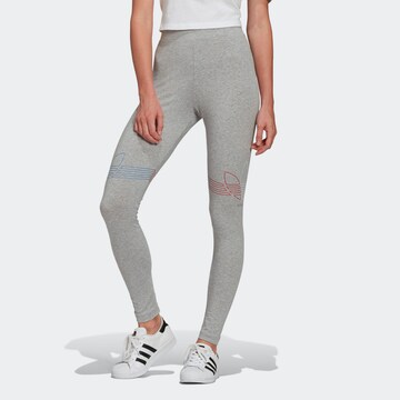 Skinny Pantalon de sport ADIDAS ORIGINALS en gris : devant