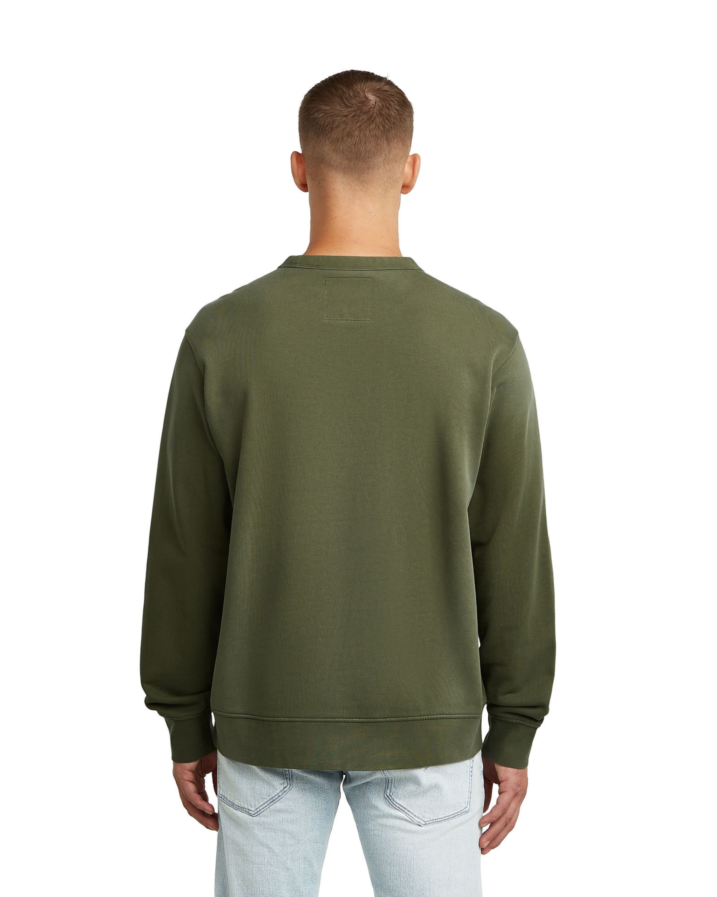 G-STAR Sweater - 'Sunfaded Sweater' in Grün