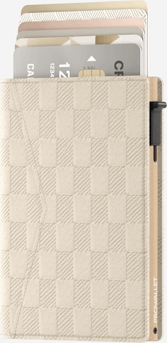 Porte-monnaies 'Pasjeshouder Slim Panel' Prowallet en beige : devant
