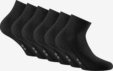 Chaussettes Rohner Basic en noir : devant