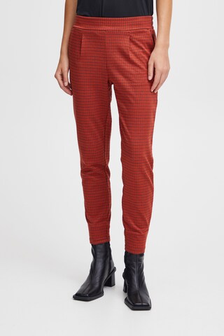 ICHI Slimfit Hose 'IHKate' in Rot: Vorderseite