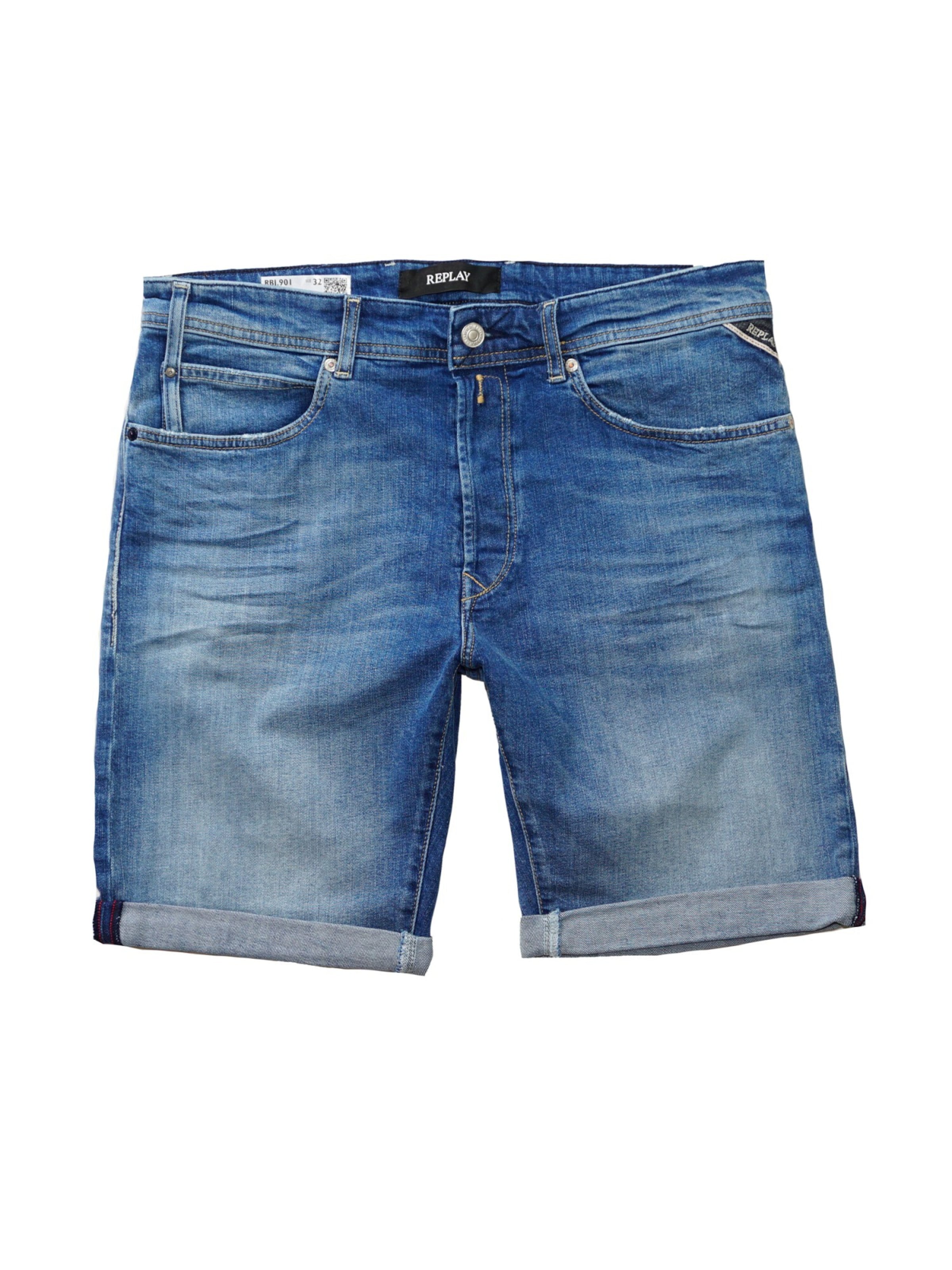 REPLAY Tapered Jeans i blå: forside