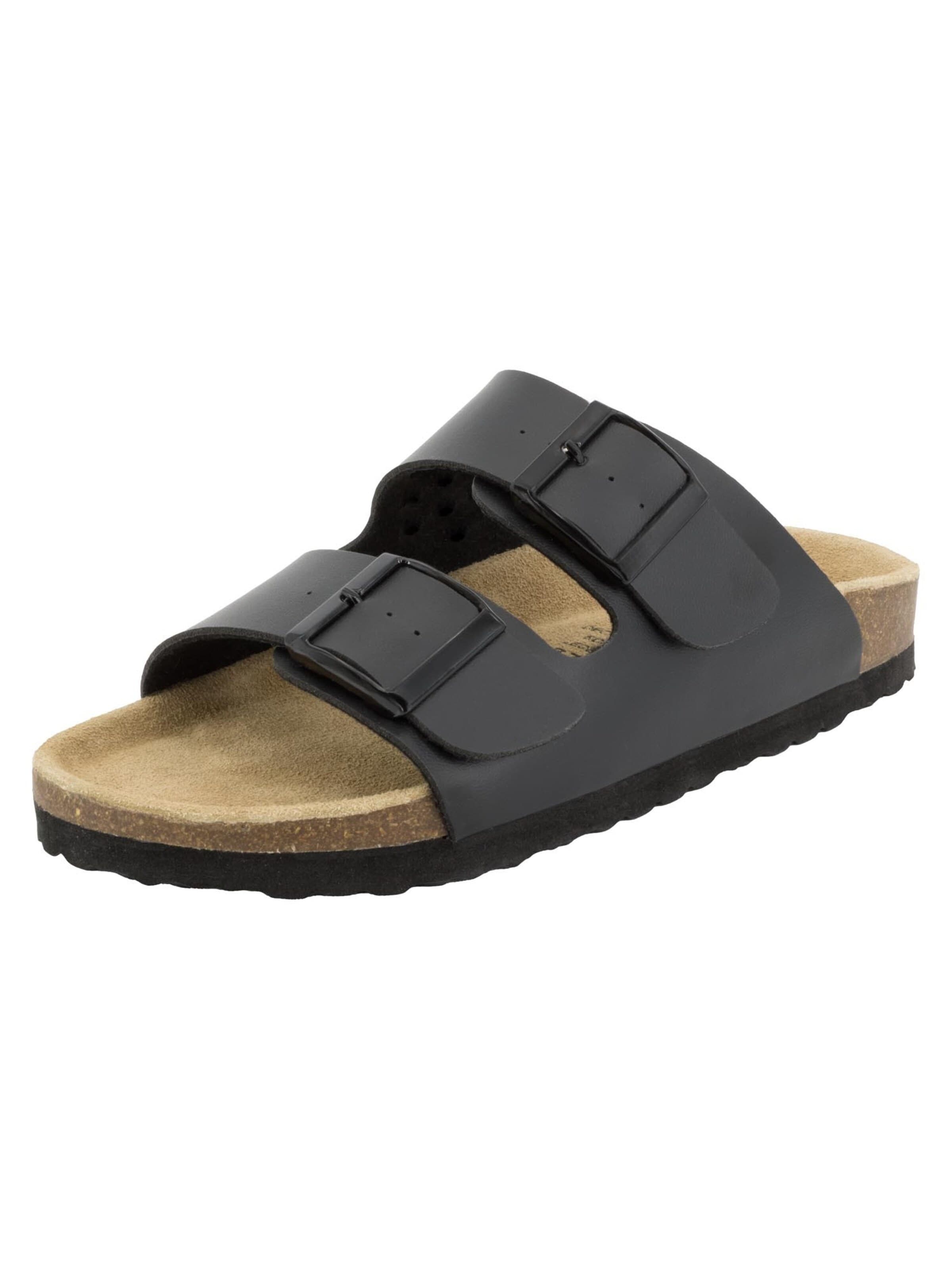 SUPERSOFT by Indigo Pantolette 'Classic'‌‌‌ in Schwarz: Vorderseite