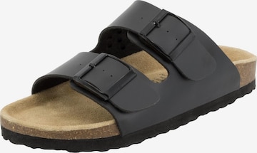 SUPERSOFT by Indigo Pantolette 'Classic' in Schwarz: Vorderseite