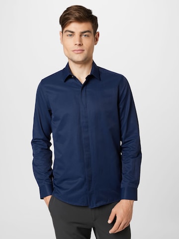 BURTON MENSWEAR LONDON Regular fit Button Up Shirt in Blue: front