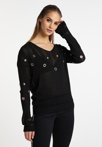 Pull-over myMo ROCKS en noir : devant