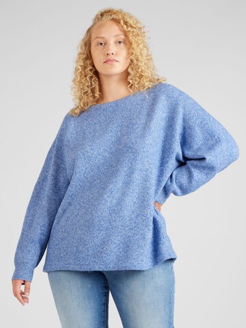 Pull-over 'DOFFY' Vero Moda Curve en bleu : devant