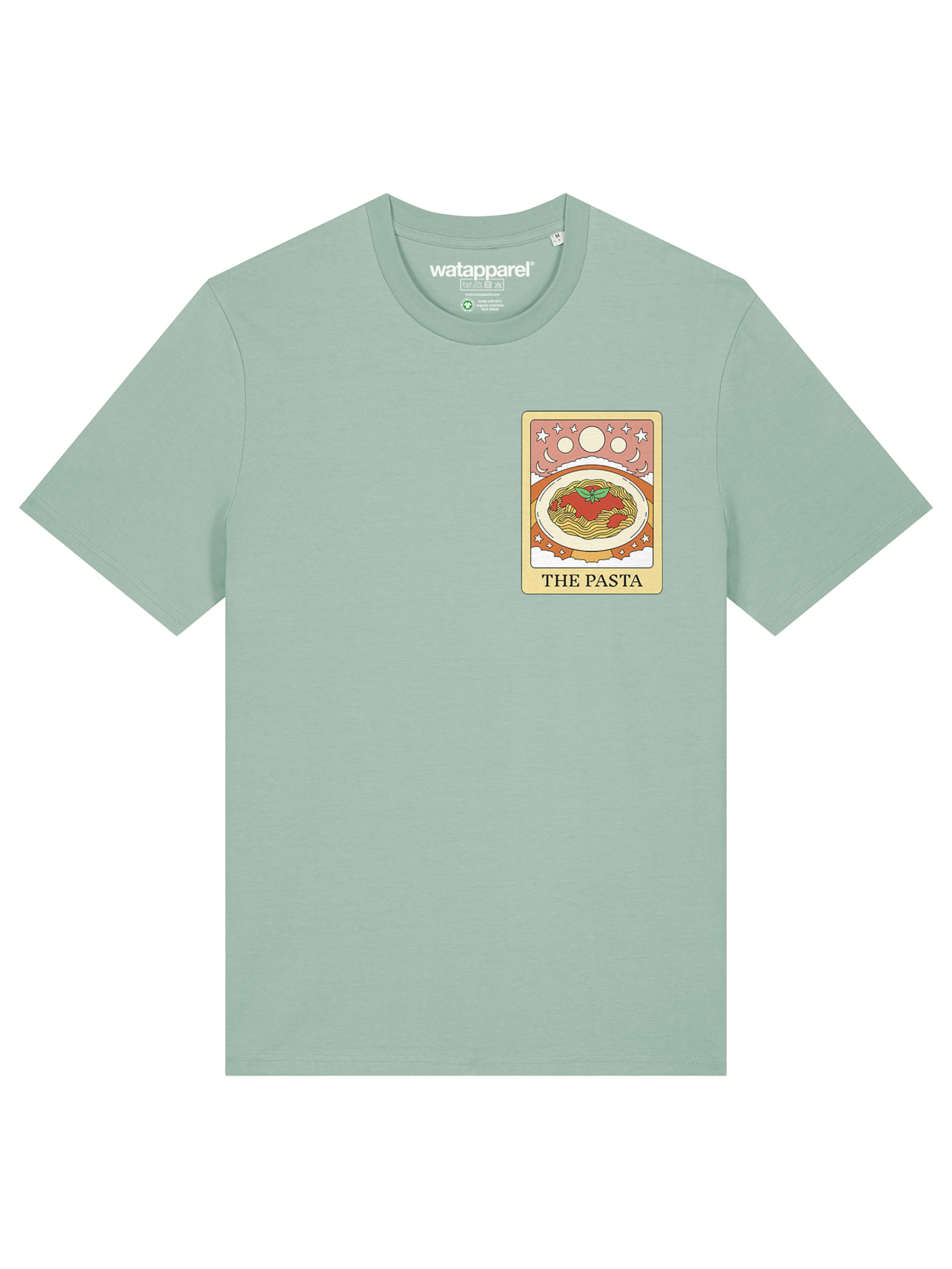 T-Shirt 'Tarot The Pasta' Watapparel en vert : devant