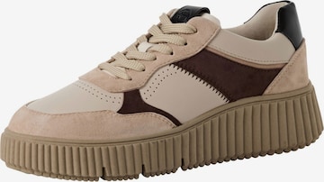 Tamaris Platform trainers in Beige: front