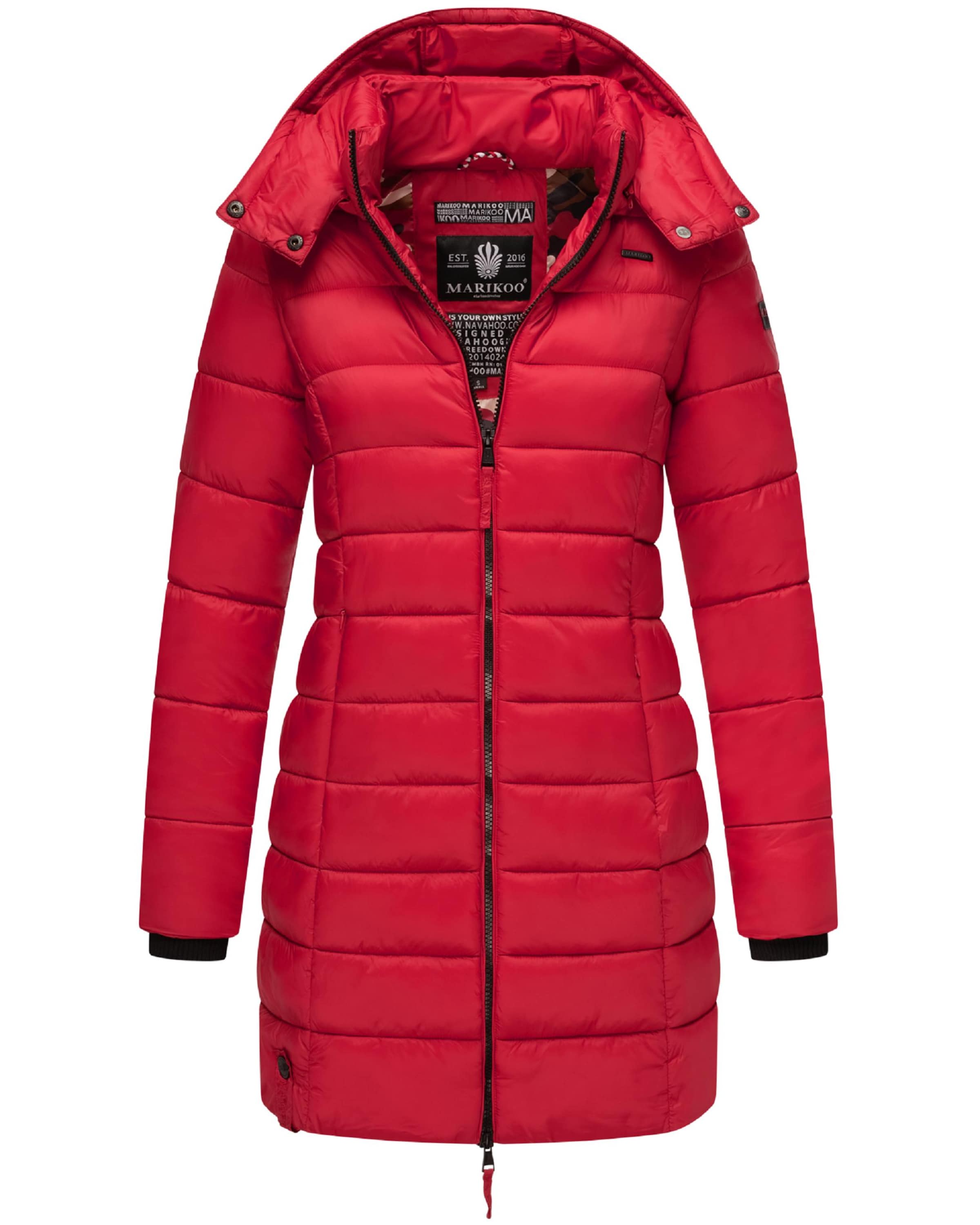 MARIKOO Wintermantel 'Abendsternchen' in Rood: voorkant