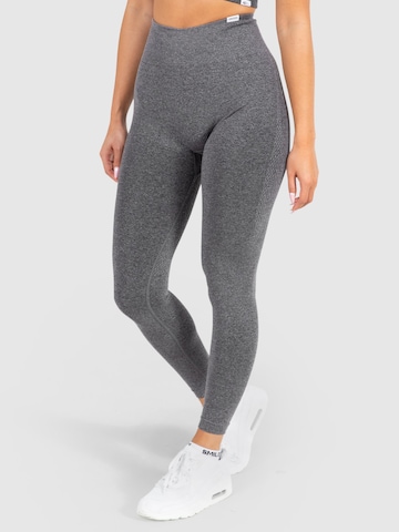 Smilodox Skinny Workout Pants 'Amaze Scrunch' in Grey