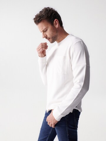Salsa Jeans Sweater 'LOS ANGELES' in White