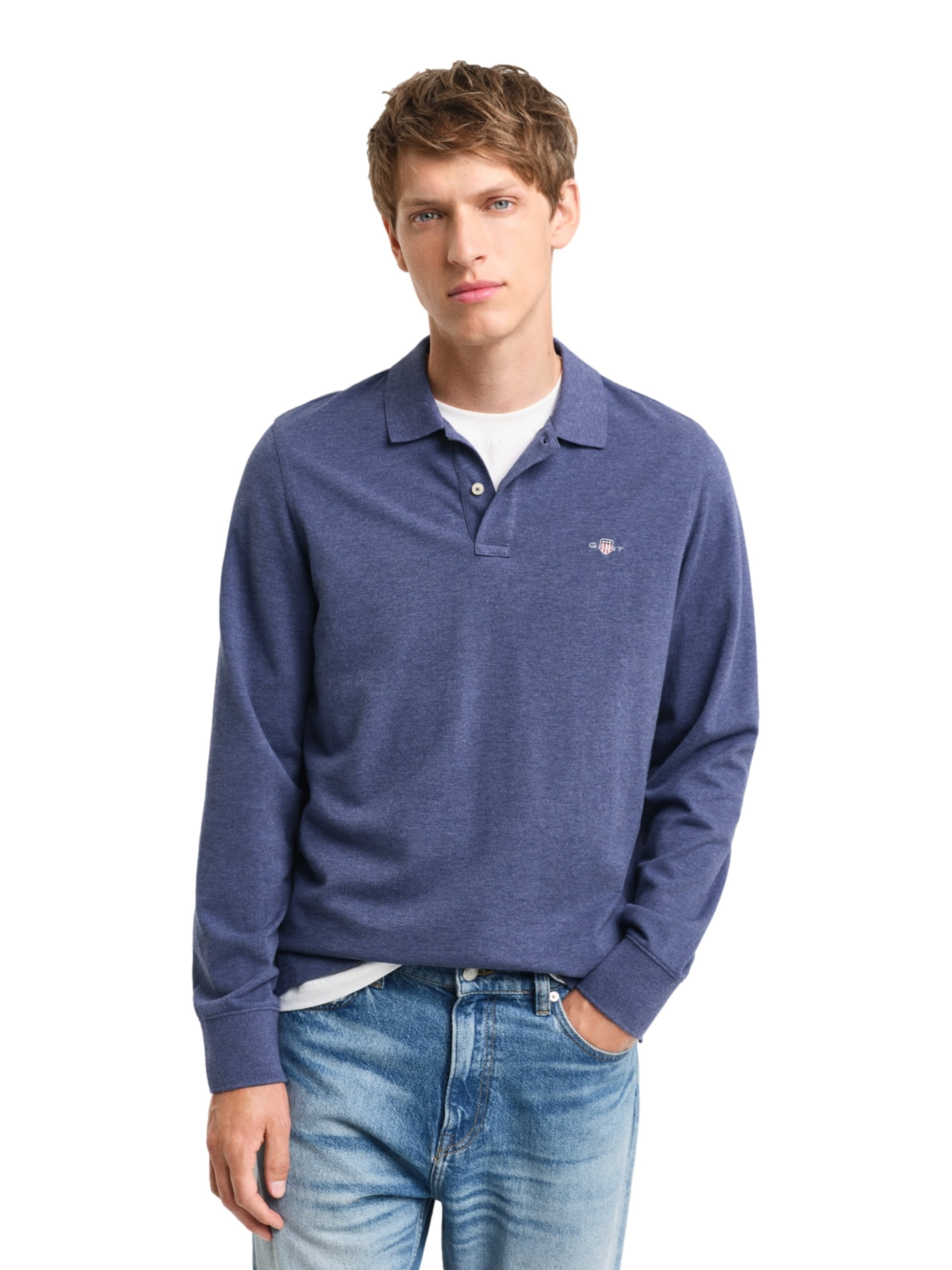 Regular fit Tricou de la GANT pe albastru: față