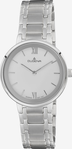 DUGENA Analog Watch in Silver: front