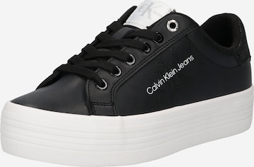 Sneaker low de la Calvin Klein Jeans pe negru: față