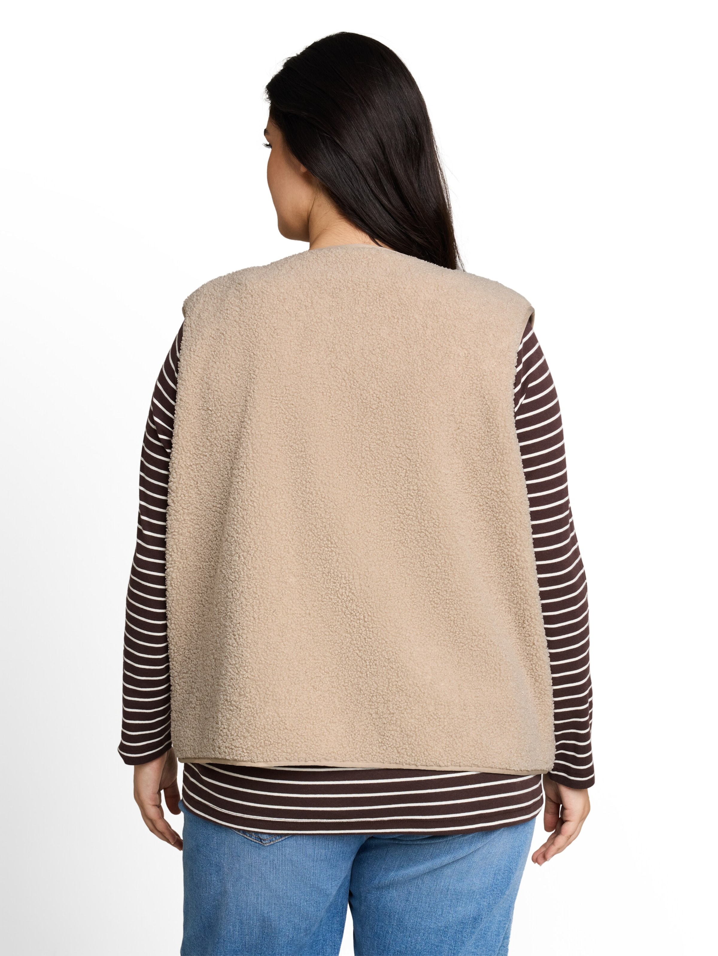 Tom Tailor Women + Vest in Beige