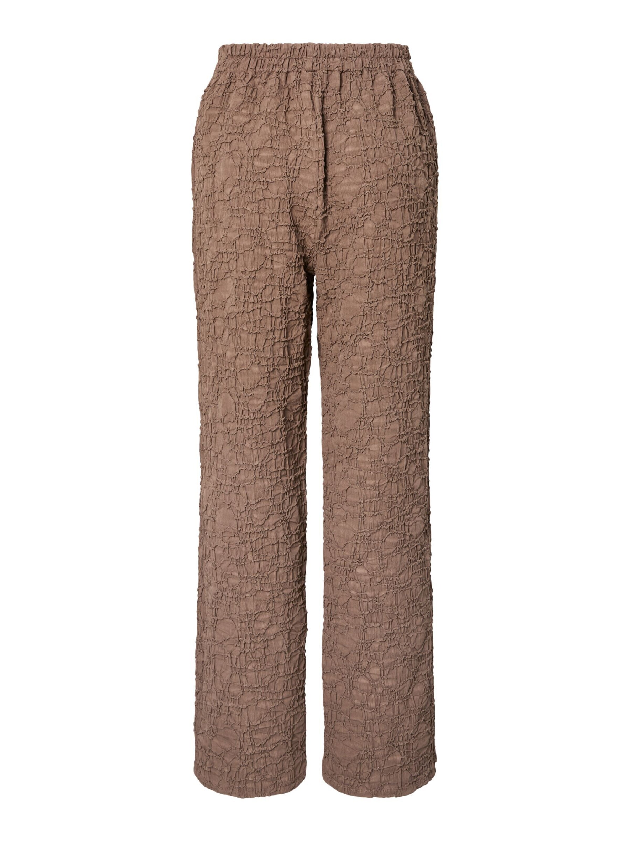 PIECES Wide Leg Bukser 'PCMOLLY' i brun