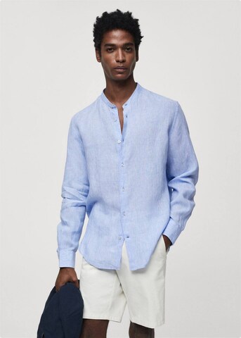 MANGO MAN Regular fit Button Up Shirt 'Chennai' in Blue: front