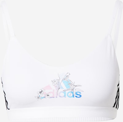 ADIDAS PERFORMANCE Soutien-gorge de sport 'NINI' en bleu clair / rose clair / noir / blanc, Vue avec produit